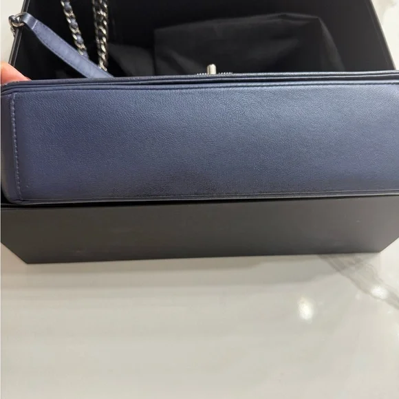 CHANEL Metallic Blue Mademoiselle Flap Bag - Picture 14 of 15